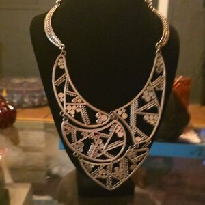 Elegant Silvertone Chico's Statement Necklace